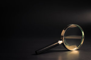 Magnifying Glass on Black