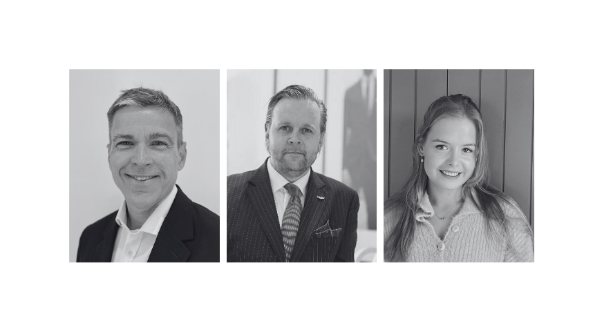 New Ennis & Co associates Peter Bell, Patrik Westerlund and Olivia Goss